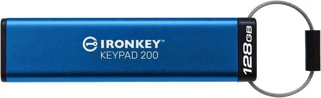 Alt view image 5 of 13 - Kingston Ironkey Keypad 200 128GB Encrypted USB