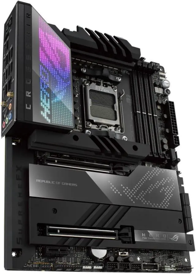 Alt view image 5 of 9 - ASUS ROG Crosshair X670E Hero AMD X670 Socket AM5 ATX DDR5 Motherboard