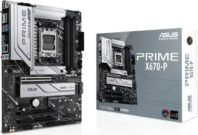 Alt view image 2 of 7 - Asus Prime X670-P AMD X670 Socket AM5 ATX DDR5-SDRAM Motherboard