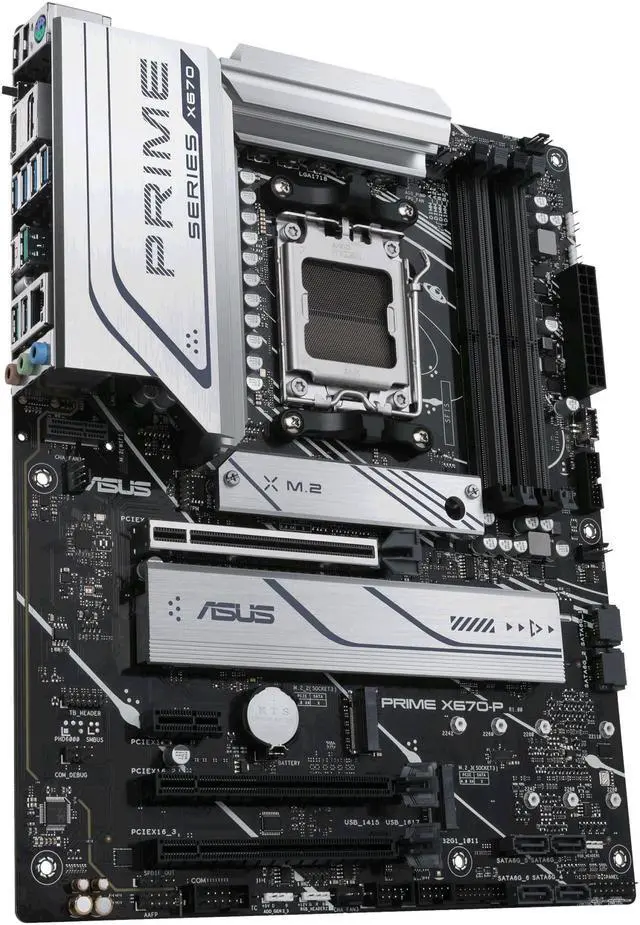 Alt view image 3 of 7 - Asus Prime X670-P AMD X670 Socket AM5 ATX DDR5-SDRAM Motherboard
