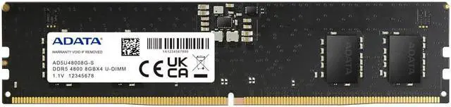 Main image of adata premier ddr5 4800mhz 8gb udimm memory ram module single (ad5u48008g-s)