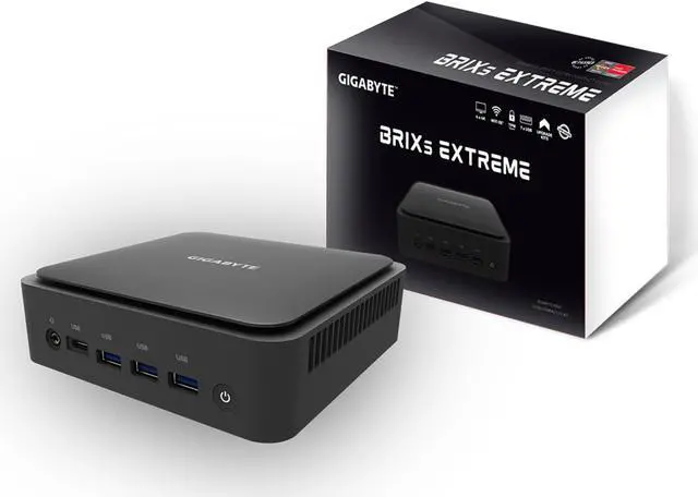Alt view image 6 of 9 - Gigabyte AMD Ryzen 5 5500U 2.1GHz Barebone PC Workstation - Black