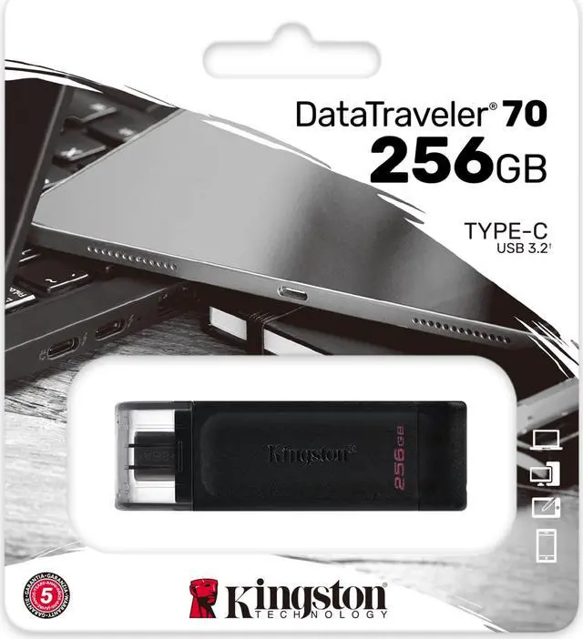 Alt view image 9 of 18 - Kingston DataTraveler 70 256GB USB-C Flash Drive DT70/256GB