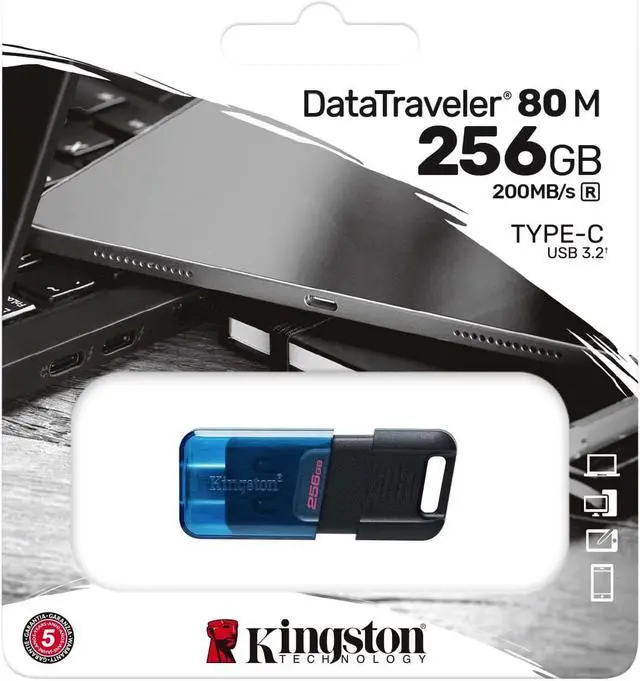 Alt view image 9 of 10 - Kingston DataTraveler 80 M 256GB USB-C Flash Drive DT80M/256GB