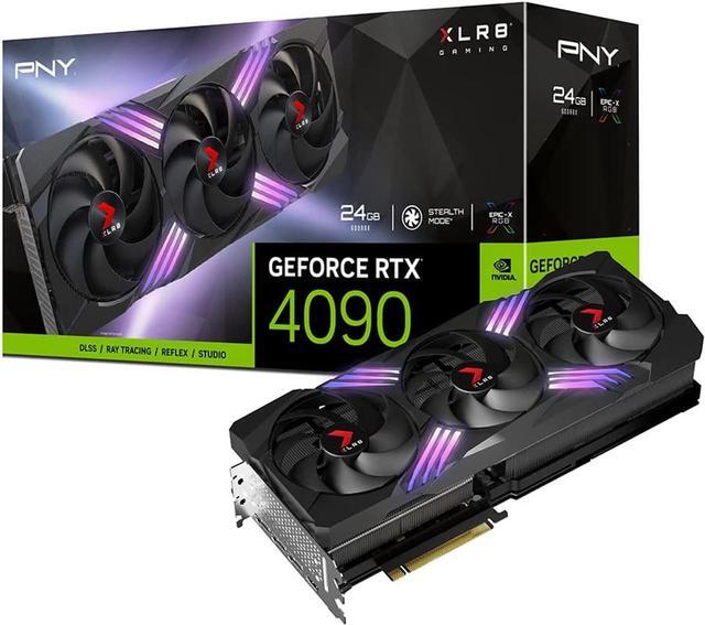 Alt view image 6 of 17 - PNY XLR8 GeForce RTX4090 24GB DDR6X UPRISING three fan game display card DIY computer accessories