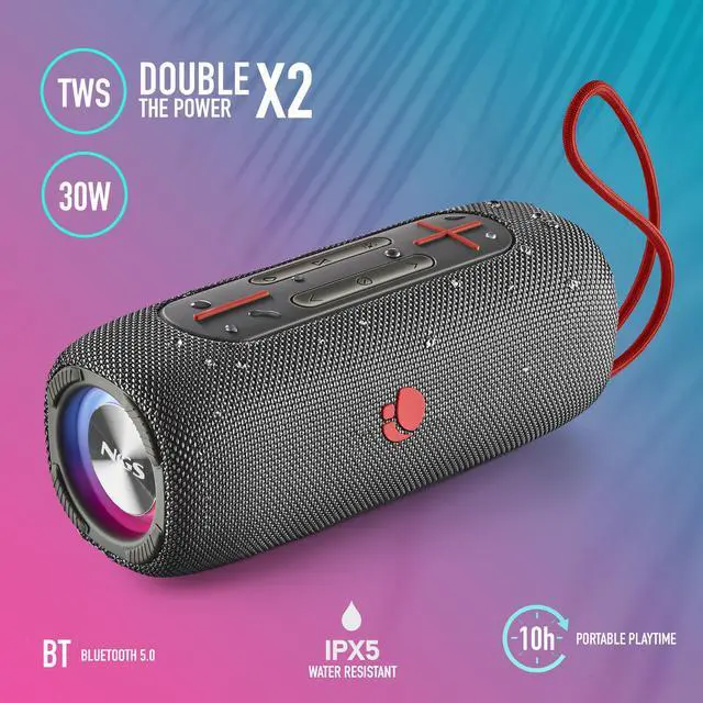 Alt view image 8 of 8 - NGS 30W Water Resistant Wireless BT Speaker Nitro 3 Black Model ROLLERNITRO3BLACK