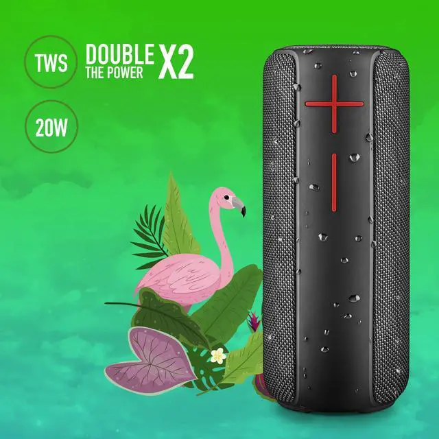Alt view image 8 of 8 - NGS 20W Water Resistant Wireless BT Speaker Nitro 2 Black Model ROLLERNITRO2BLACK