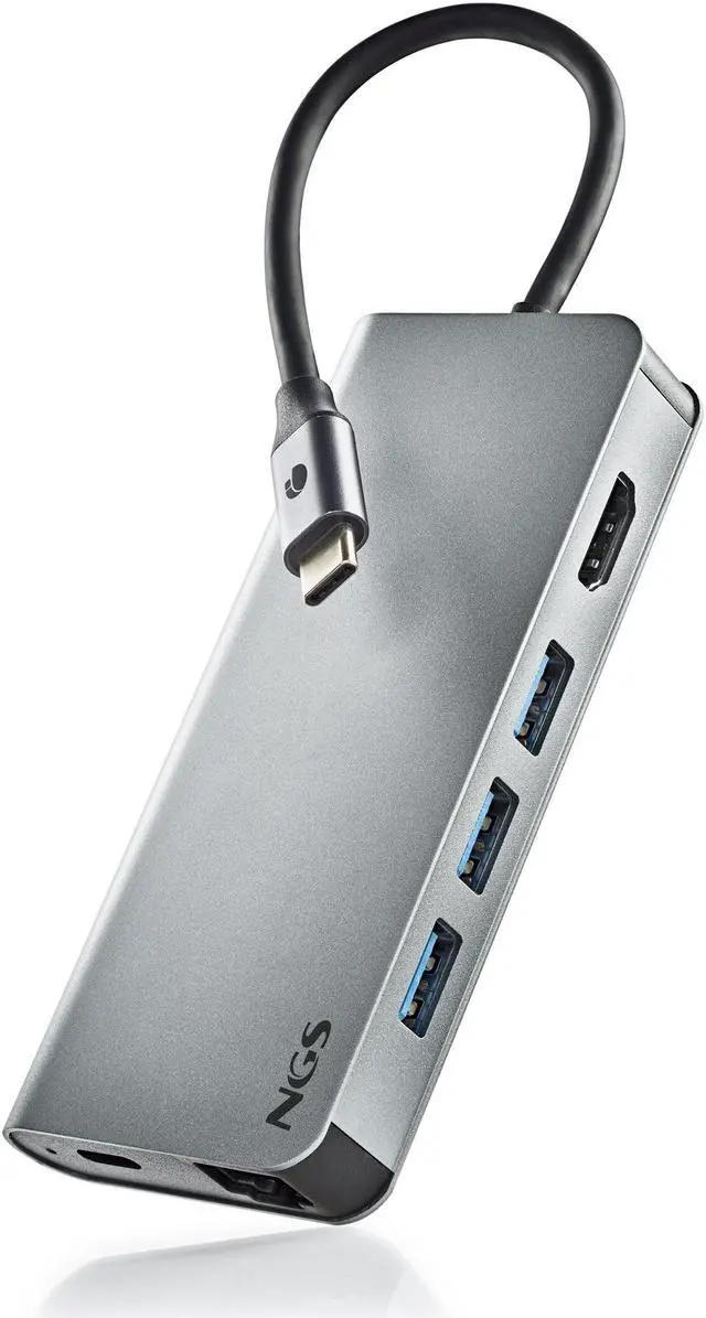 Alt view image 3 of 5 - NGS 8 TO 1 USB-C Multiport Adapter, WONDERDOCK8