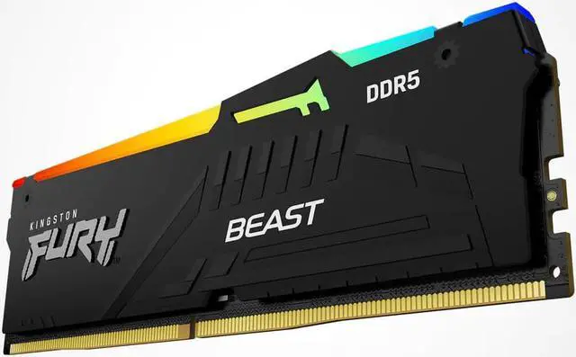 Alt view image 4 of 7 - KINGSTON 8GB 4800MT/s DDR5 CL38 DIMM FURY Beast Black RGB