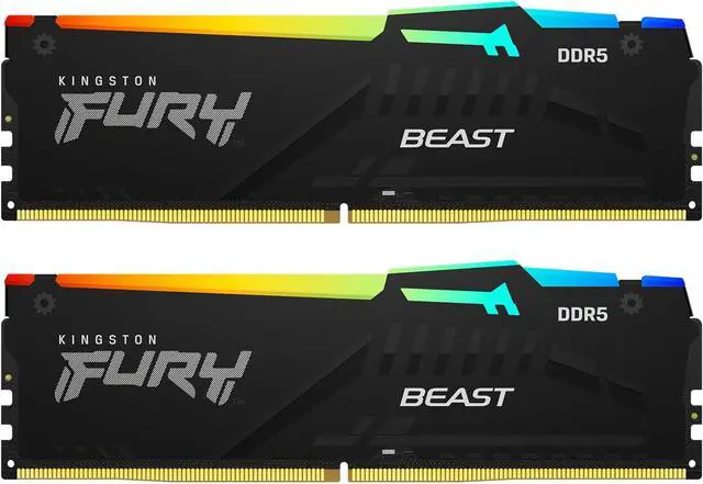 Alt view image 3 of 4 - Kingston FURY Beast 64GB (2 x 32GB) 288-Pin PC RAM DDR5 4800 (PC5 38400) Memory (Notebook Memory) Model KF548C38BBAK2-64