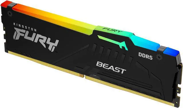Alt view image 8 of 9 - KINGSTON 8GB 5200MT/s DDR5 CL40 DIMM FURY Beast Black RGB