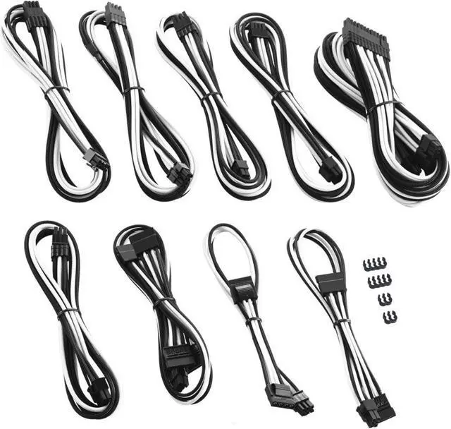 Alt view image 5 of 8 - CableMod PRO ModMesh C-Series AXi, HXi & RM Cable Kit - BLACK / WHITE