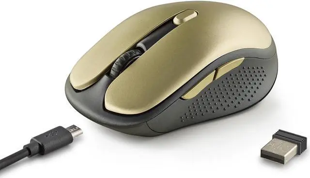Alt view image 2 of 5 - NGS EVO Rust Gold, Wireless Rechargeable Silent Mouse, Gold
