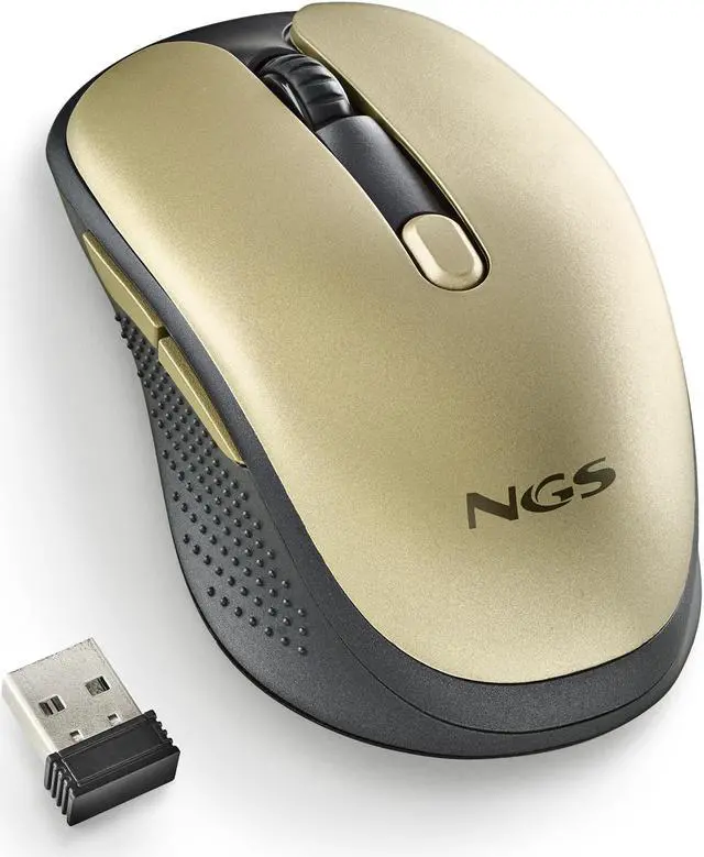 Alt view image 3 of 5 - NGS EVO Rust Gold, Wireless Rechargeable Silent Mouse, Gold