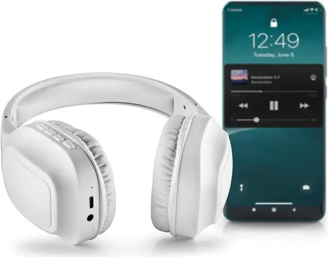 Alt view image 2 of 5 - NGS Artica Wrath Wireless BT Headphones - White