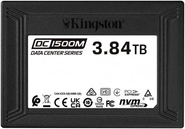 Alt view image 14 of 19 - Kingston DC1500M 3.84TB 2.5" U.2 PCIe NVMe Internal SSD SEDC1500M3840G