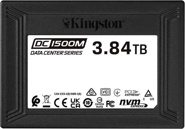 Alt view image 18 of 19 - Kingston DC1500M 3.84TB 2.5" U.2 PCIe NVMe Internal SSD SEDC1500M3840G