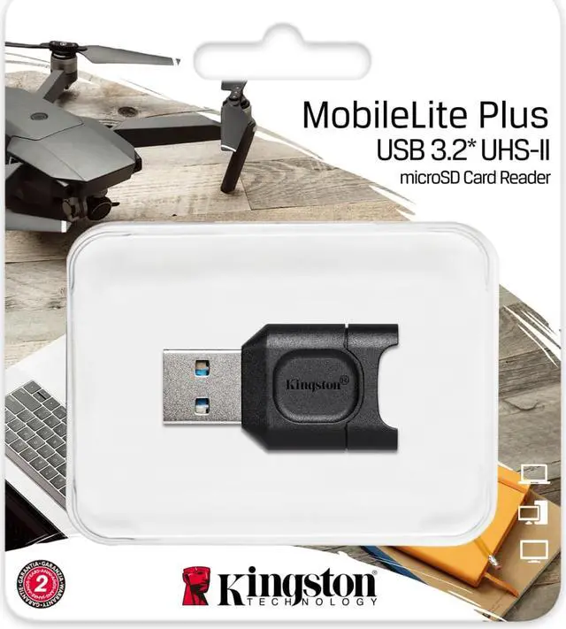 Alt view image 16 of 17 - Kingston MobileLite Plus USB 3.2 microSDHC/SDXC UHS-II Card Reader (MLPM)