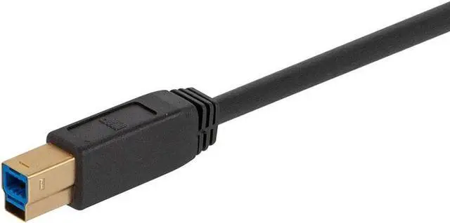 Alt view image 13 of 14 - Monoprice USB 3.0 Type-C to Type-B Cable - 6 Feet - Black, Compatible External Hard Drive, MacBook Pro, Docking Station - Select Series
