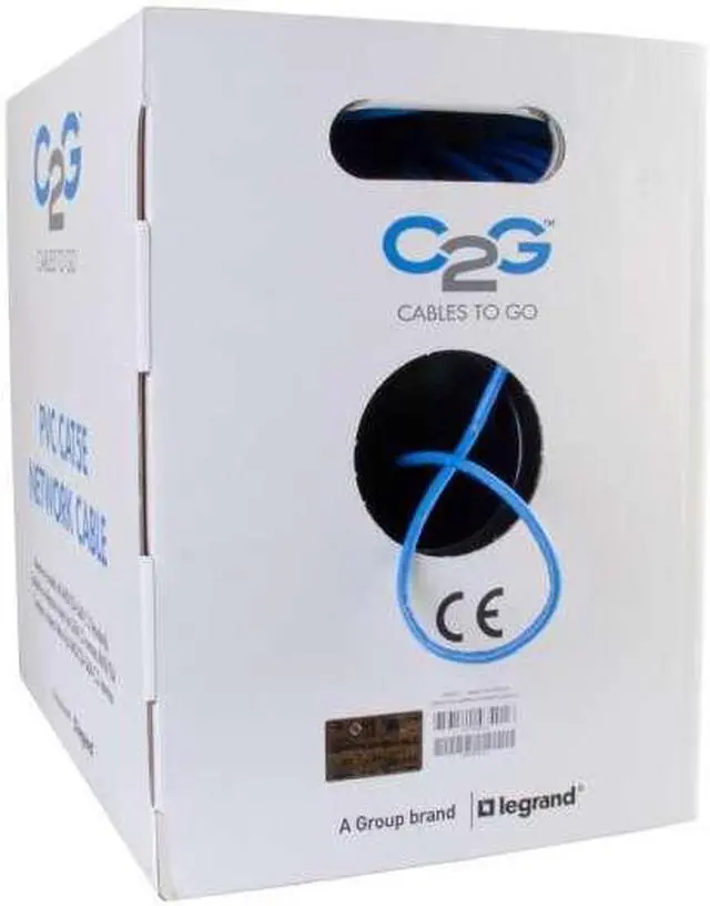 Alt view image 14 of 17 - C2G 43401 Cat5E Bulk Unshielded (Utp) Network Cable With Stranded Conductors - In-Wall Cm-Rated - Bulk Cable - 1000 Ft - Utp - Cat 5E - Stranded - Blue
