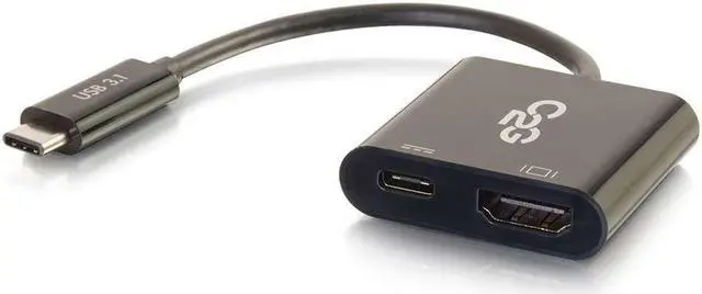 Alt view image 10 of 10 - C2g Usb C To Hdmi Adapter With Power Delivery - Usb Type C To Hdmi Black