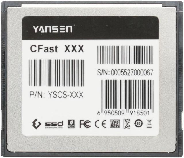 Alt view image 2 of 4 - 128GB Yansen CFast Memory Card 600X Speed Rating