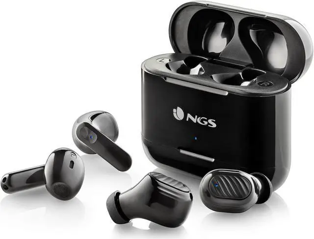 Alt view image 4 of 5 - NGS Artica Duo Wireless BT Earphones, 2x Pairs, Black