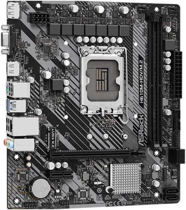 Main image of ASRock Intel H610 LGA 1700 Micro ATX DDR4 Motherboard