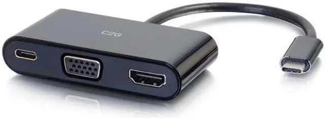 Alt view image 6 of 7 - C2g Usb C To Hdmi And Vga Multiport Adapter With Power Delivery