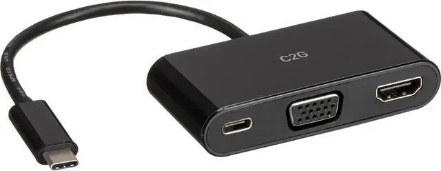 Alt view image 5 of 7 - C2g Usb C To Hdmi And Vga Multiport Adapter With Power Delivery