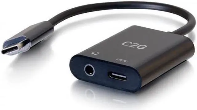 Alt view image 8 of 10 - C2g Usb C To Aux (3.5Mm) And Usb C Adapter For Audio And Power