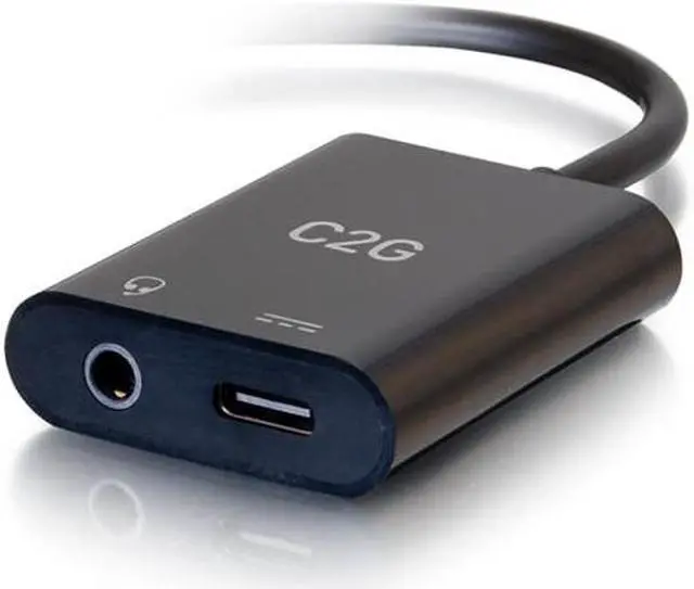 Alt view image 9 of 10 - C2g Usb C To Aux (3.5Mm) And Usb C Adapter For Audio And Power