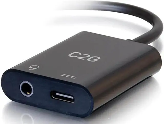 Alt view image 7 of 10 - C2g Usb C To Aux (3.5Mm) And Usb C Adapter For Audio And Power