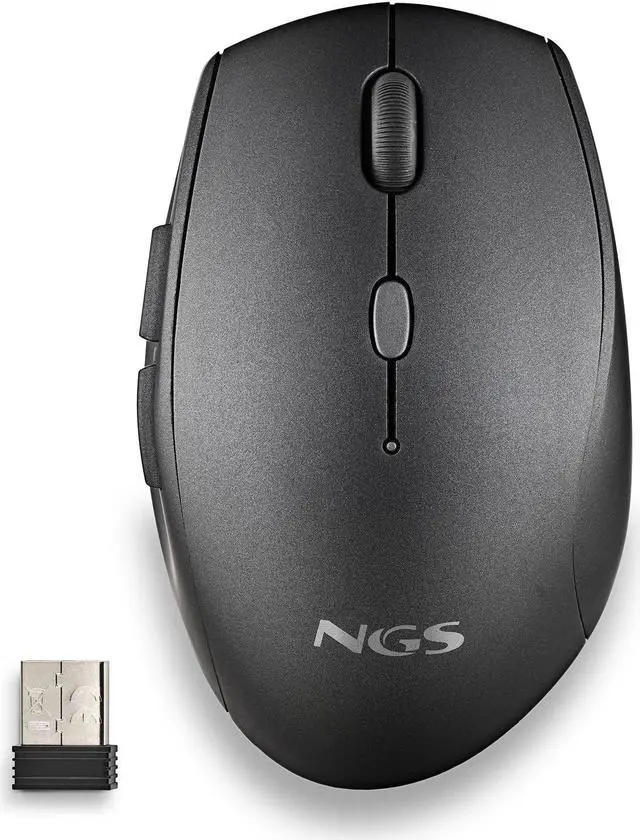 Alt view image 3 of 5 - NGS Bee Wireless Ergonomic Silent Mouse, Black