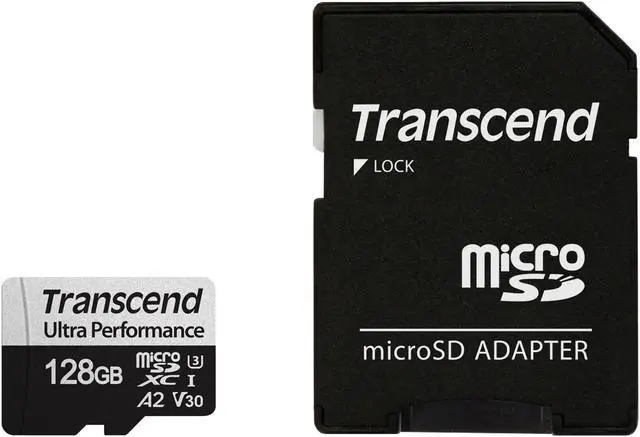 Alt view image 5 of 11 - transcend 128gb microsdxc 340s high performance memory card uhs- i, u3, v30, a2, 4k, full hd - ts128gusd340s