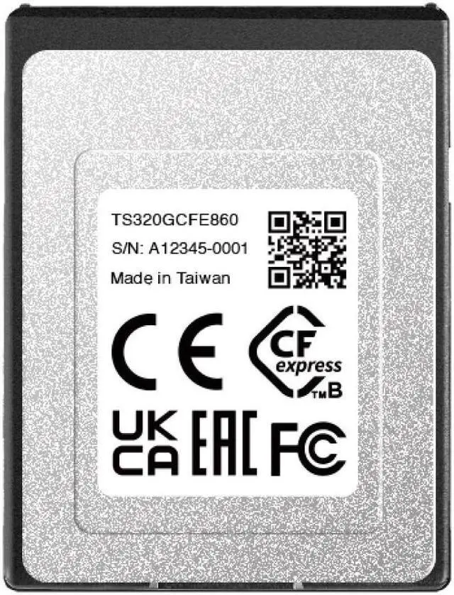 Alt view image 2 of 3 - 320GB Transcend CFexpress 860 Type B Memory Card NVMe PCIe Gen3 x2