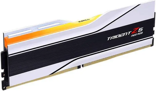 Alt view image 4 of 6 - 64GB G.Skill DDR5 Trident Z5 Neo RGB 6000MHz CL30 1.40V Dual Channel Kit (2x 32GB) White