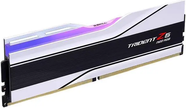 Alt view image 5 of 6 - 64GB G.Skill DDR5 Trident Z5 Neo RGB 6000MHz CL30 1.40V Dual Channel Kit (2x 32GB) White