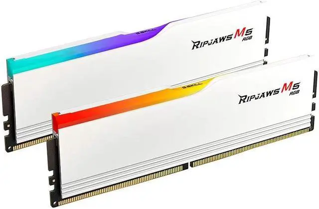 Main image of 32GB G.Skill Ripjaws M5 RGB DDR5 5200MHz Dual Channel Kit (2x 16GB) CL40 1.10V White Edition