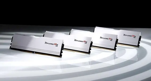 Alt view image 5 of 5 - 32GB G.Skill Ripjaws M5 RGB DDR5 5200MHz Dual Channel Kit (2x 16GB) CL40 1.10V White Edition