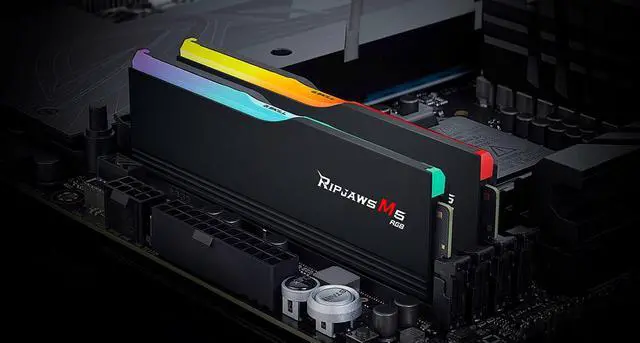 Alt view image 4 of 5 - 64GB G.Skill Ripjaws M5 RGB DDR5 5200MHz Dual Channel Kit (2x 32GB) CL40 1.10V Black Edition