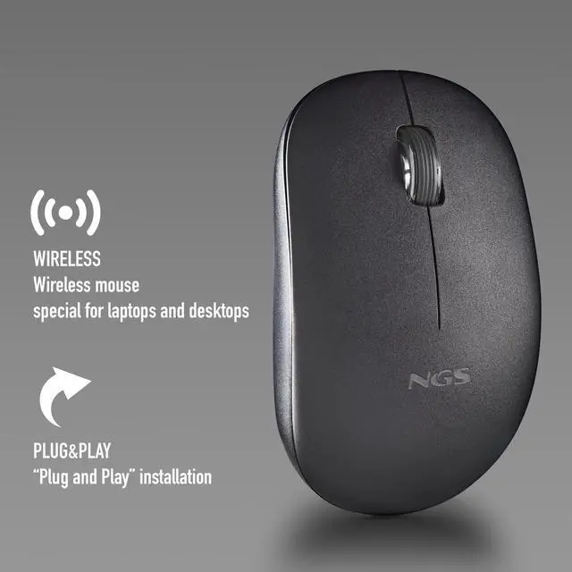 Alt view image 5 of 5 - NGS Fog Pro, Wireless Silent Mouse, Black