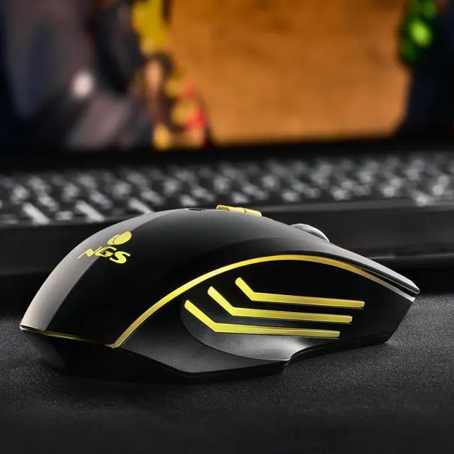 Alt view image 5 of 5 - NGS GMX-200, Wireless Gaming Mouse with LED Lights, Black