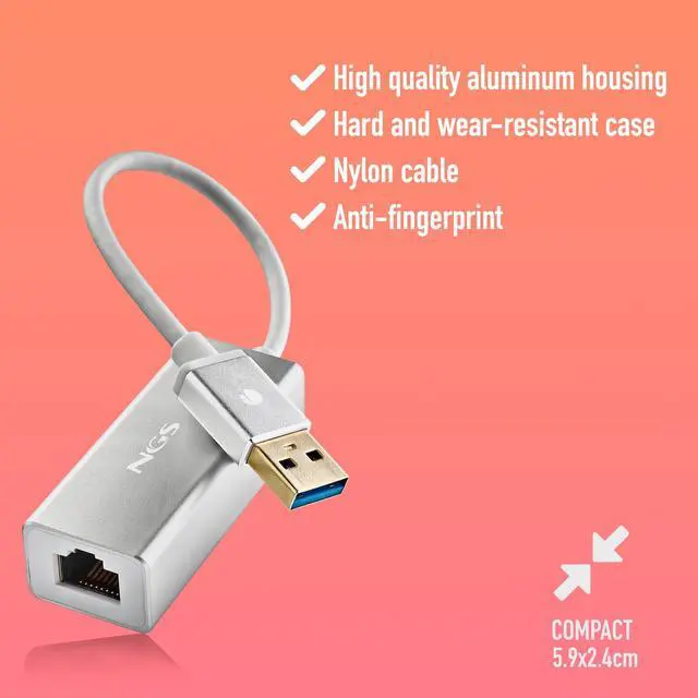 Alt view image 5 of 5 - NGS Hacker 3.0, USB to LAN Adapter
