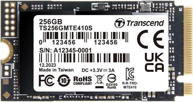 Main image of 256GB Transcend 410S NVMe PCIe 4.0 M.2 2242 Gen4 x4 Internal SSD