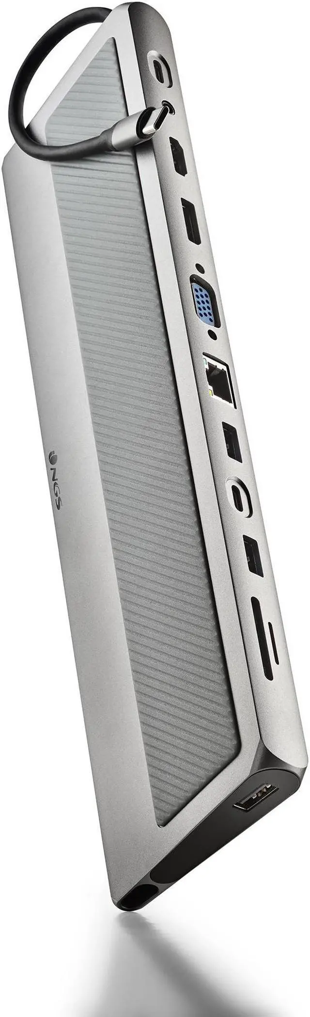 Alt view image 2 of 5 - NGS Wonderdock Pro 12-to-1 USB-C Multi-Port Adapter & Stand