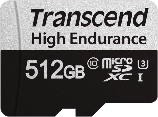 Main image of 512GB Transcend High Endurance 350V microSDXC Memory Card CL10 UHS-I for Dashcams and Surveillance