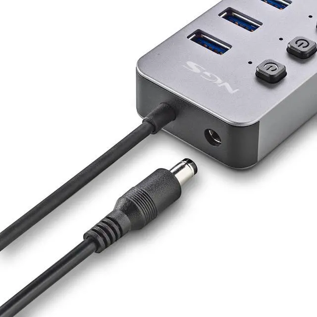 Alt view image 3 of 5 - NGS IHUB10, 10 Ports USB 3.0 Hub with Power Adapter 5V/3A