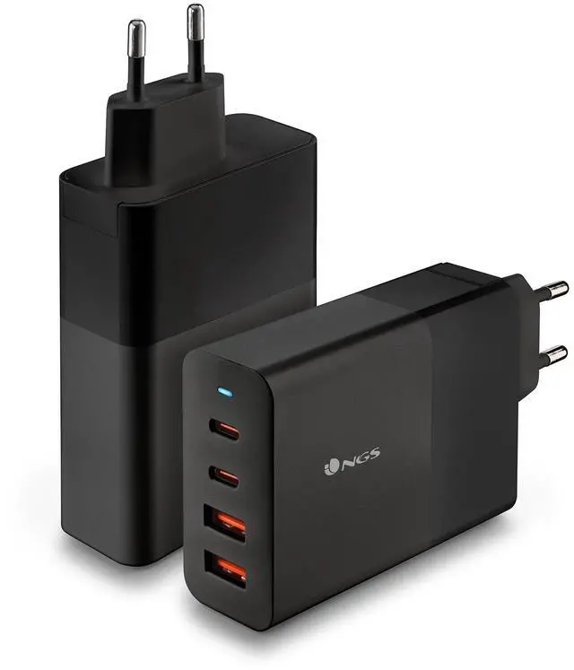 Main image of NGS Bud 100W USB-C + USB-A Power Adapter for Phones, Tablets & Laptops, EU Plug