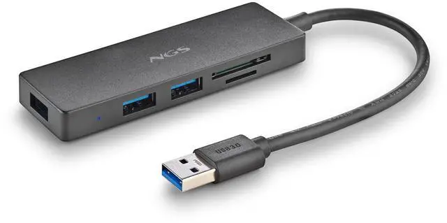 Alt view image 4 of 5 - NGS iHubReader, USB and Memory Card Reader, Black